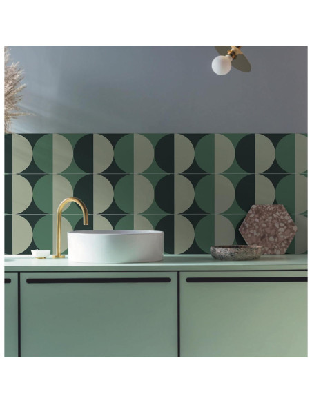 Azulejo Autoadhesivo COLAMO Verde 10 Piezas 19.81cm