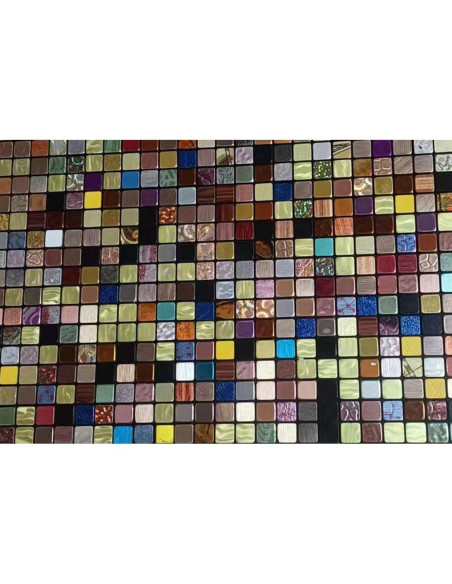 10 Hojas Azulejo Autoadhesivo Sanyeskkiy 30x30 cm Metalico