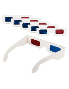 15 Pares de Gafas 3D Anaglifo YUEBOSUL Rojo Azul