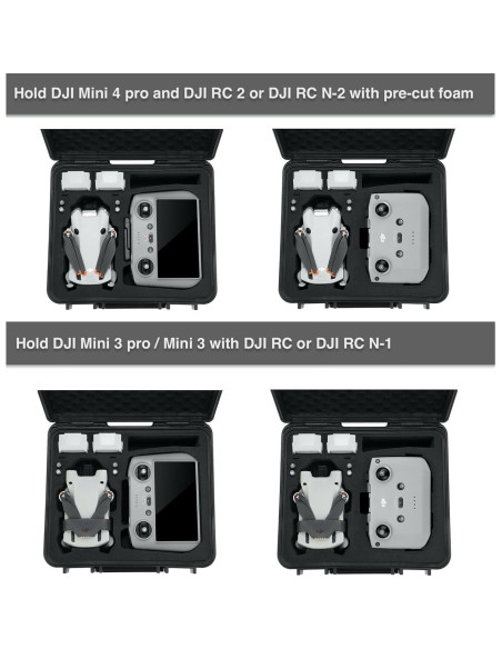 Estuche rígido impermeable Migitec para DJI Mini 4 Pro y Mini 3 Pro