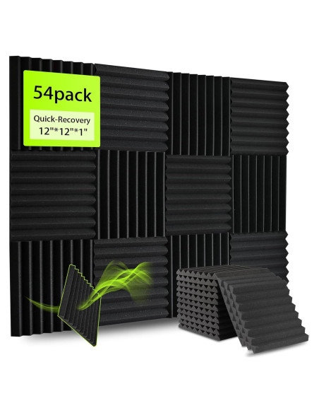 Paquete de 54 Paneles Acústicos EEKIYA 30x30 cm Absorbentes