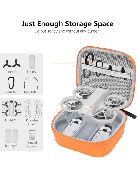Funda de Transporte FPVtosky para Drone DJI NEO - Naranja