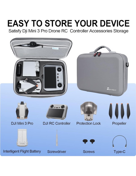 Funda Dura SKYREAT para Drone DJI Mini 3 Pro - Cuero PU