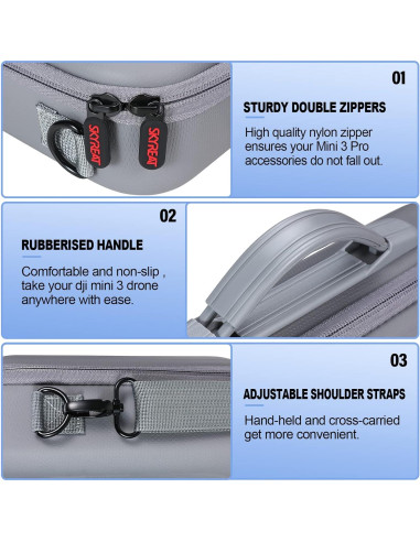 Funda Dura SKYREAT para Drone DJI Mini 3 Pro - Cuero PU