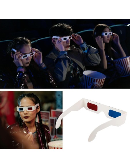 15 Pares de Gafas 3D Anaglifo YUEBOSUL Rojo Azul