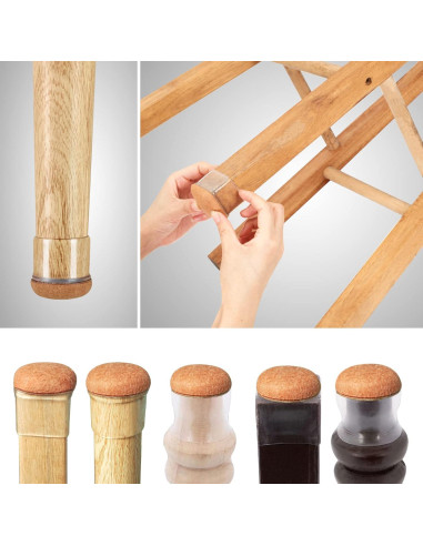 16 Protectores de Suelo para Patas de Silla Yarehand L