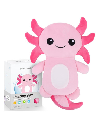 Almohadilla Térmica Rienkaco Axolote Rosa 19.4x7.1cm Alivio Dolor