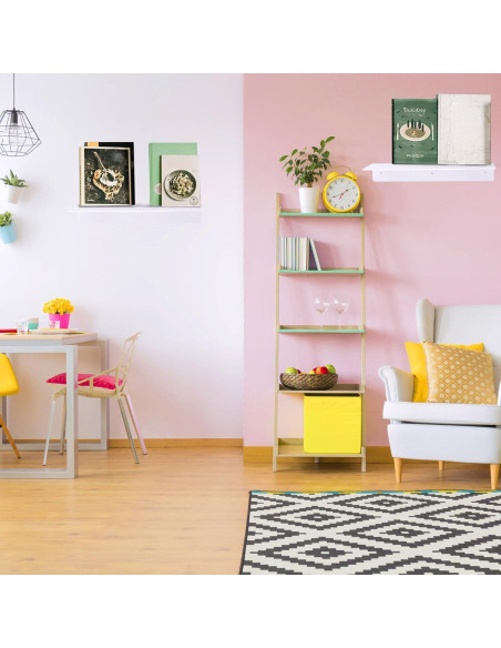 Estante Flotante Acrílico Blulu 8 Piezas 35.56x12.7cm Transparente