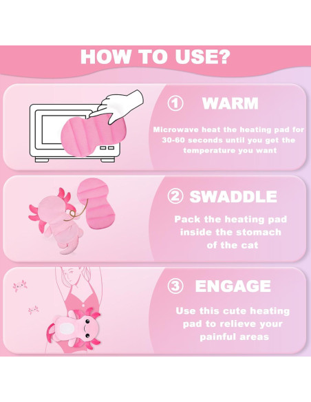 Almohadilla Térmica Rienkaco Axolote Rosa 19.4x7.1cm Alivio Dolor