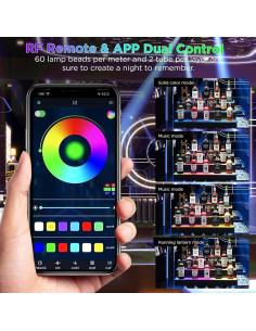 Estante para botellas de licor Dethan 3 niveles LED 49 cm 2