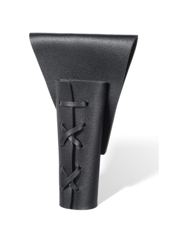 Funda de Daga Medieval de Cuero Psyqtsuary Ajustable Negra