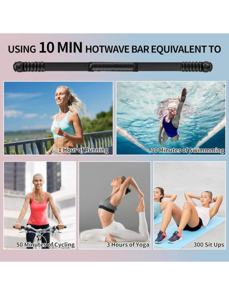 Barra de Fitness Elástica HOTWAVE para Ejercicio y Rehabilitación