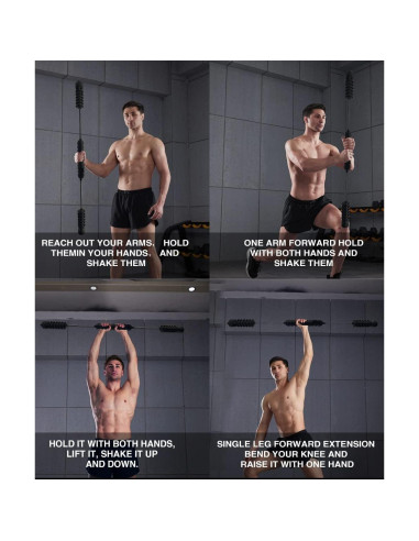 Barra de Fitness Elástica HOTWAVE para Ejercicio y Rehabilitación