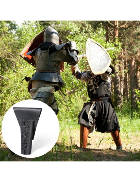 Funda de Daga Medieval de Cuero Psyqtsuary Ajustable Negra