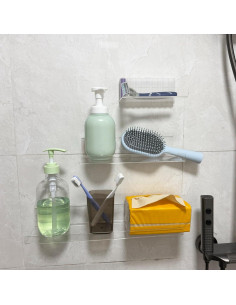 Estantes Acrílicos Flotantes TONICE 4 Pack 15.24cm Transparente 2