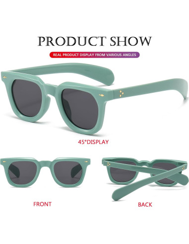 Gafas de sol cuadradas PORADAY unisex con lentes UV400