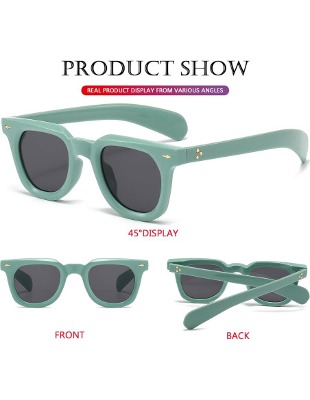 Gafas de sol cuadradas PORADAY unisex con lentes UV400 Gafas de sol cuadradas PORADAY unisex con lentes UV400