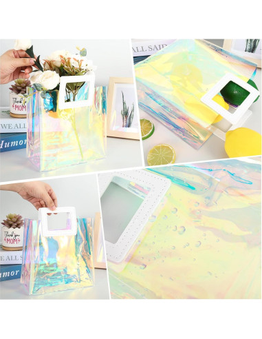 Bolsas de Regalo Holográficas Whaline 10 Pcs 20x20 cm PVC