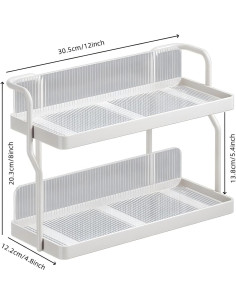 Organizador de baño Fluox Fuya 2 niveles acrílico transparente 2