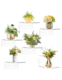 Estantes Flotantes de Acrílico Lemecima - 6 Piezas 10x10 cm