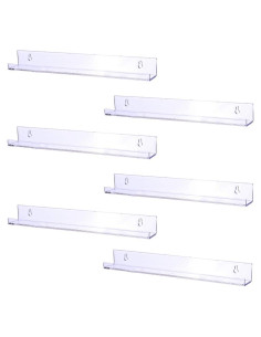 Estantería Flotante Sooyee 6 Unidades 38.1 cm Transparente