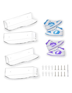 Exhibidor de Zapatos Acrílico Lixeszt 2 Pcs Ajustable Transparente