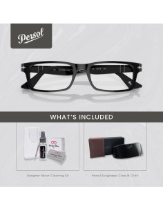 Gafas Rectangulares Persol PO3050V para Hombres + Kit de Cuidado 2