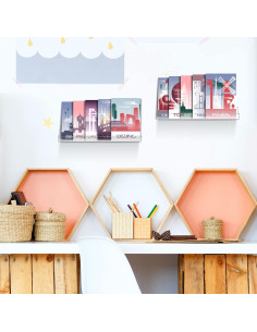 Estantes Flotantes de Acrílico Jetec 24 Pcs 38.1x4.3 cm 2