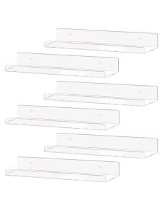 Estante Flotante de Acrílico Weiai 15 cm - 6 Unidades