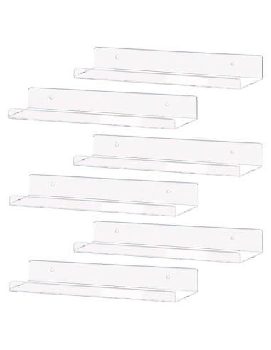 Estante Flotante de Acrílico Weiai 15 cm - 6 Unidades