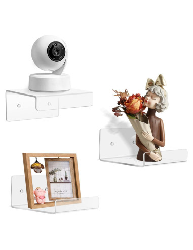 Estantes Flotantes Mini Douildhaiy 3 Unidades Acrílico 10.16 cm