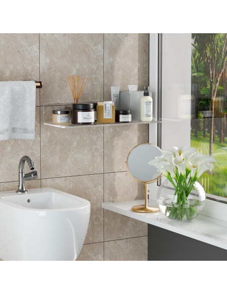 Estantes de Pared Flotantes Acrílicos Sezanrpt 38 cm - Paquete de 2