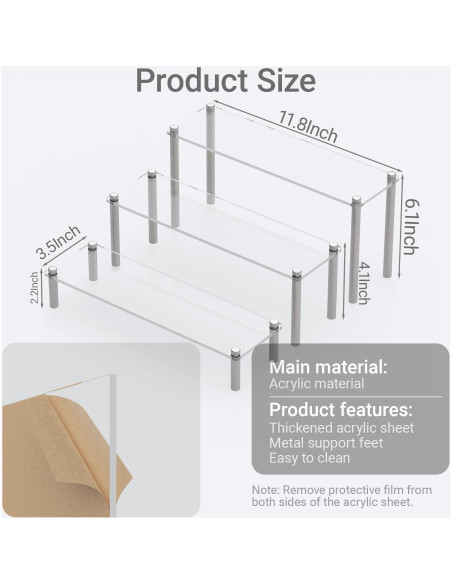 Soporte Acrílico Grande LoengMax para Exhibir Cupcakes y Cosméticos