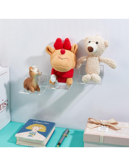 Estantes Flotantes de Acrílico PH PandaHall - 4 Piezas 8.7x8x4.5 cm