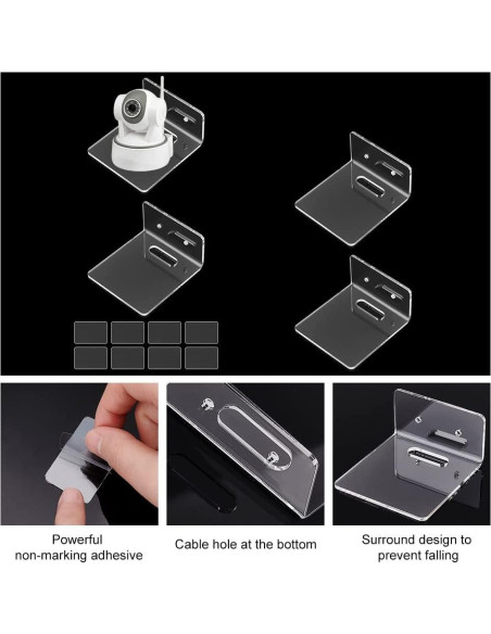 Estantes Flotantes de Acrílico PH PandaHall - 4 Piezas 8.7x8x4.5 cm