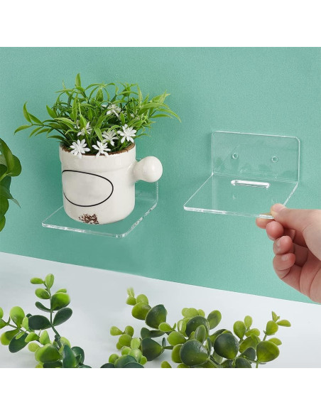 Estantes Flotantes de Acrílico PH PandaHall - 4 Piezas 8.7x8x4.5 cm