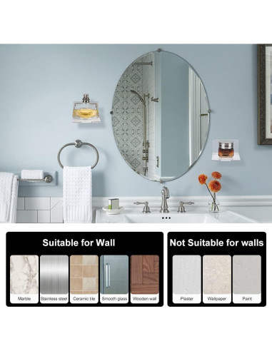 Estantes Flotantes de Acrílico PH PandaHall - 4 Piezas 8.7x8x4.5 cm