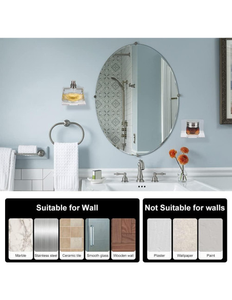 Estantes Flotantes de Acrílico PH PandaHall - 4 Piezas 8.7x8x4.5 cm