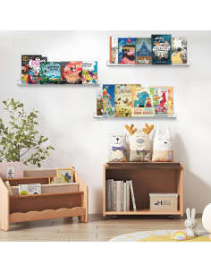 AMEITECH Estantes Flotantes Acrílicos 4 Paquete 38.1 cm 2