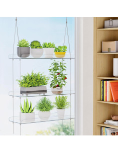 Estante Flotante Colgante Lifewit 3 Niveles 38 cm Acrílico 2