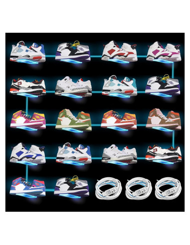 Estante Flotante para Zapatos DILIBRA con Luces LED 18 Pcs