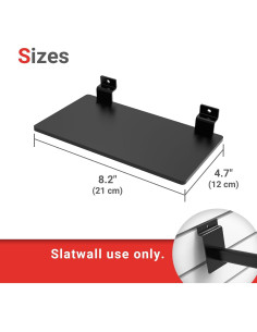 Estantes de Acrílico Negro Swift Courser para Slatwall - 6 Piezas 2