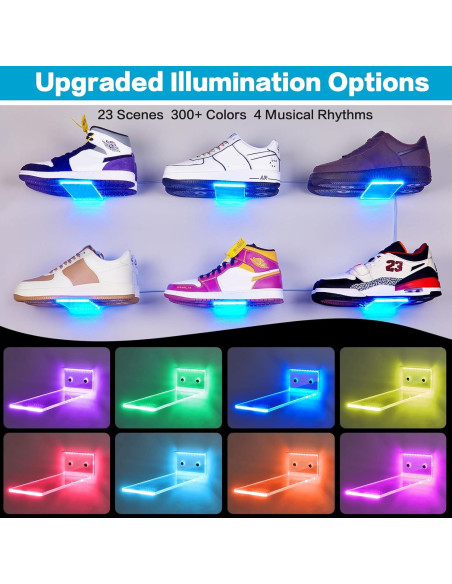 Estante Flotante para Zapatos DILIBRA con Luces LED 18 Pcs