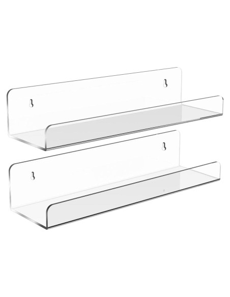 Estantes Flotantes de Acrílico HESIN 38.1cm - 2 Paquete