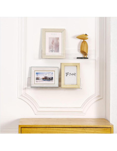 Estantes Flotantes de Acrílico HESIN 38.1cm - 2 Paquete 2