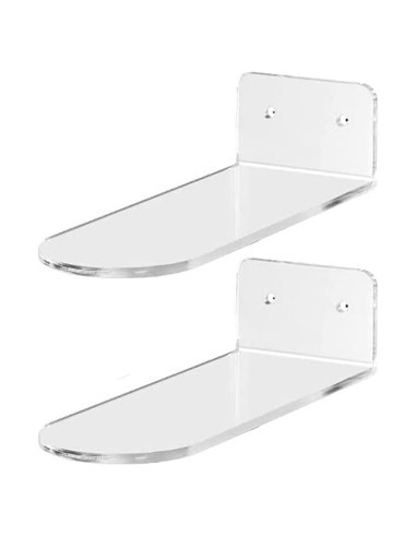 Estantes Flotantes Acrílico Transparente Teensery 20x7.6cm - 2 Pcs