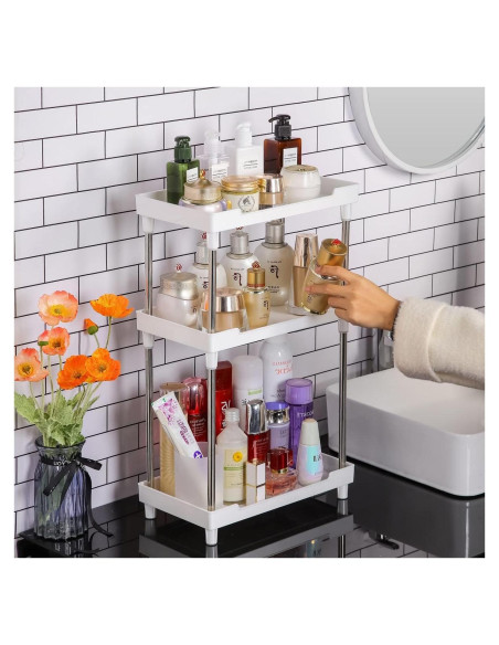 Organizador de Baño AfooBezos 3 Niveles Acrílico Blanco