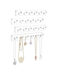 Soporte de Collar Montado en Pared NIUBEE - 4 Piezas Acrílico
