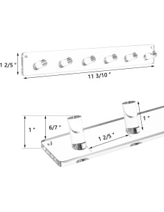 Soporte de Collar Montado en Pared NIUBEE - 4 Piezas Acrílico 2