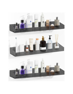 Estantes de baño acrílico KATASKI, 3 unidades, sin taladrar